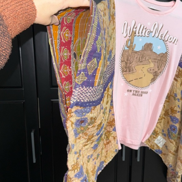 Willie Nelson Kantha poncho shirt tee - Picture 3 of 6